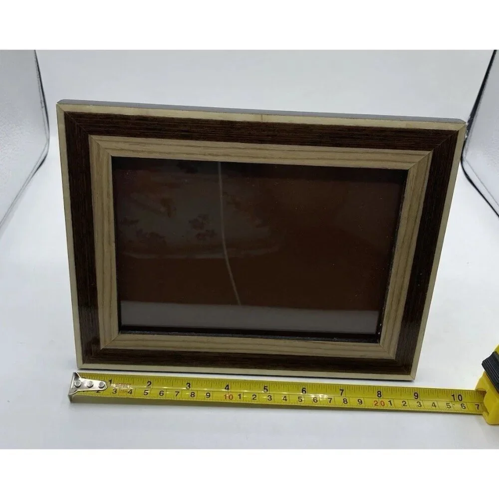 Natalini Wood Picture Frame Made Italy Italian Tan Brown Marquetry For 5